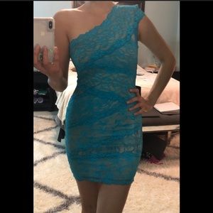 NEW Bebe Blue Lace Dress with Tags